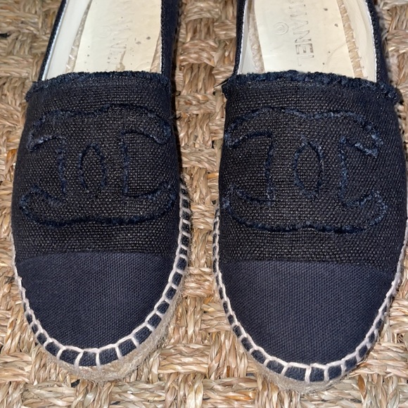 Chanel Denim Toile CC Espadrilles - Picture 5 of 6